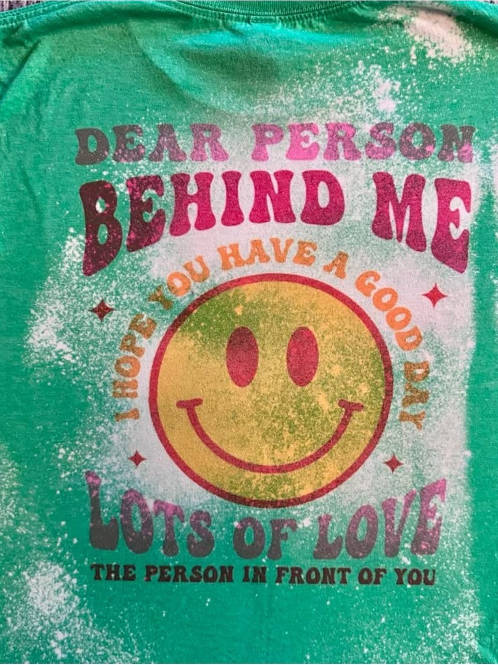 Green Smiley Graphic Tee